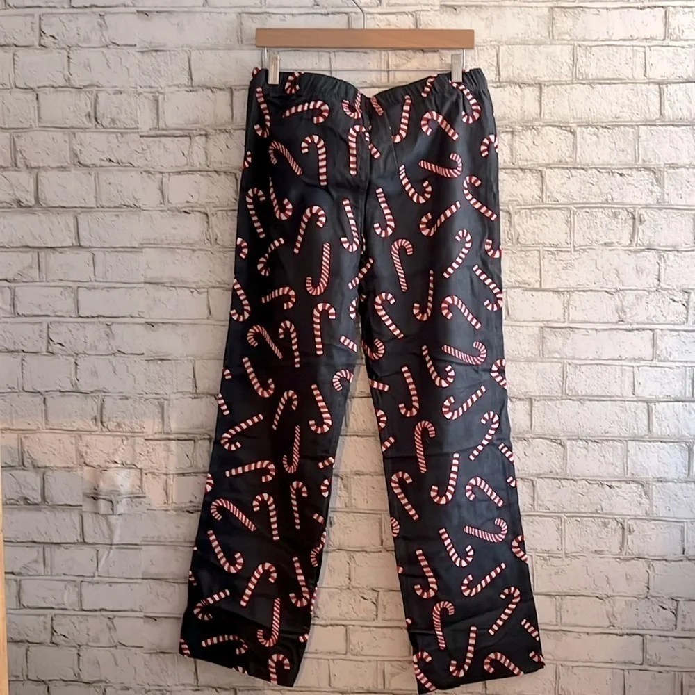 NEW!!! Cotton Flannel Candy Cane Pajama PJ Pants Size Medium Old Navy - Picture 4 of 9